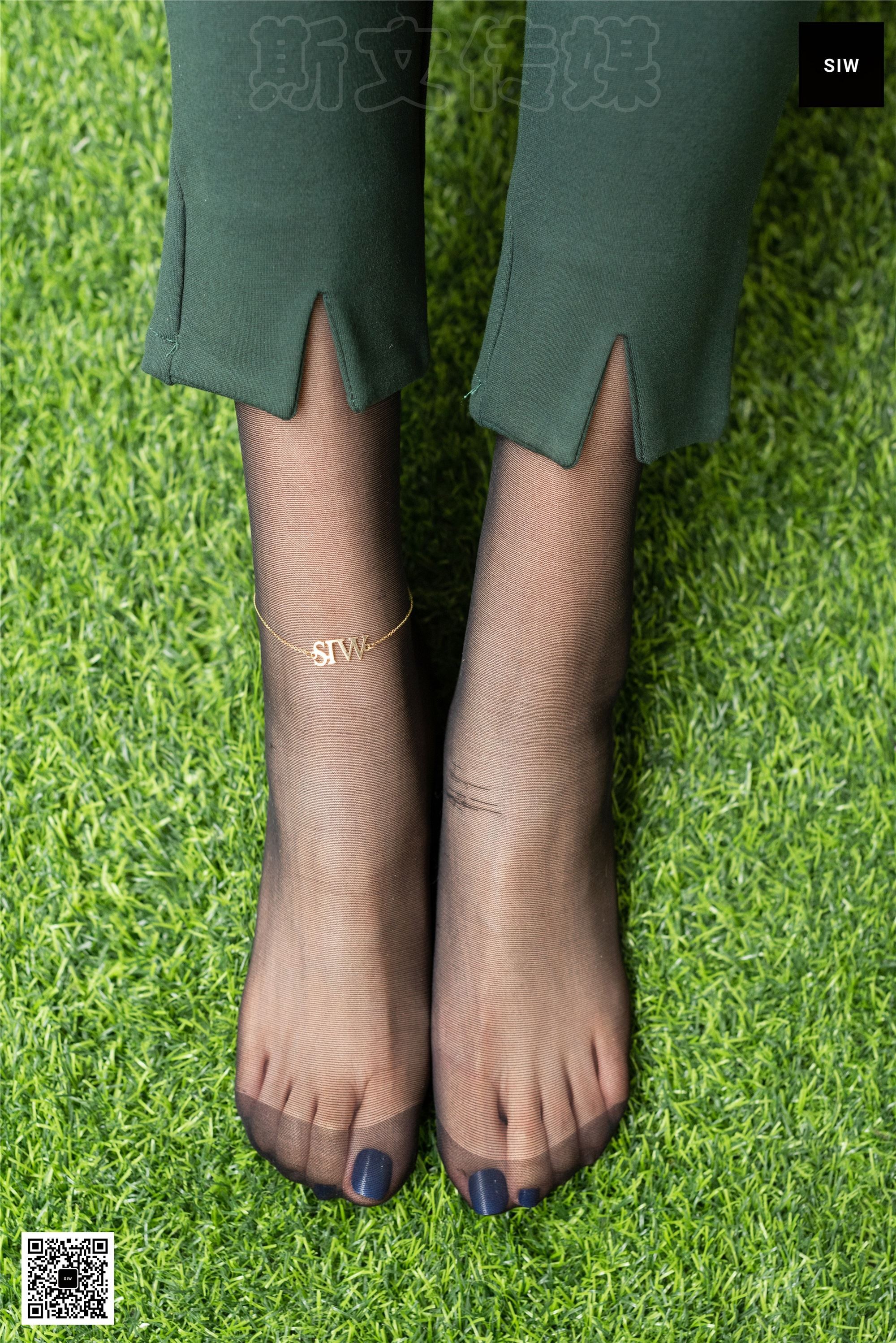 SIW斯文传媒 062 小香风墨绿纯棉气质小脚裤两件 - 甄真